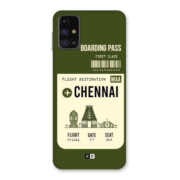 Chennai Boarding Pass Back Case for Galaxy M31s