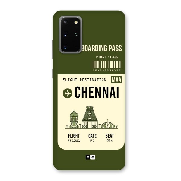 Chennai Boarding Pass Back Case for Galaxy S20 Plus