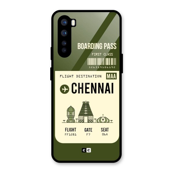 Chennai Boarding Pass Glass Back Case for OnePlus Nord