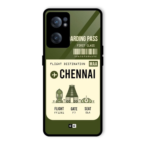 Chennai Boarding Pass Glass Back Case for OnePlus Nord CE 2 5G