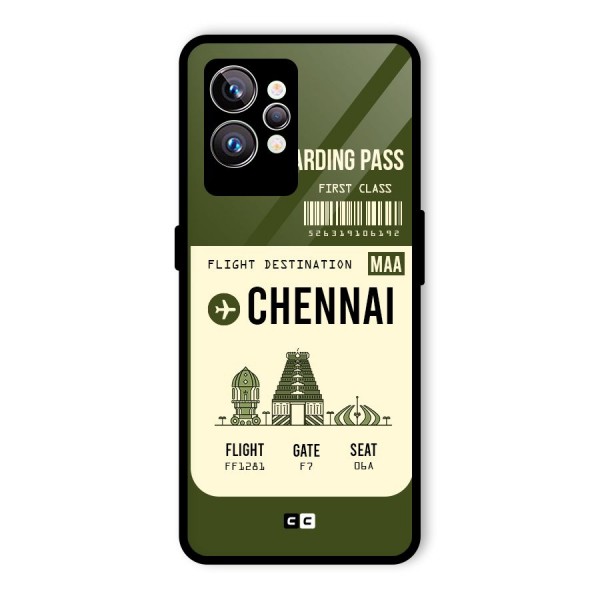 Chennai Boarding Pass Glass Back Case for Realme GT2 Pro
