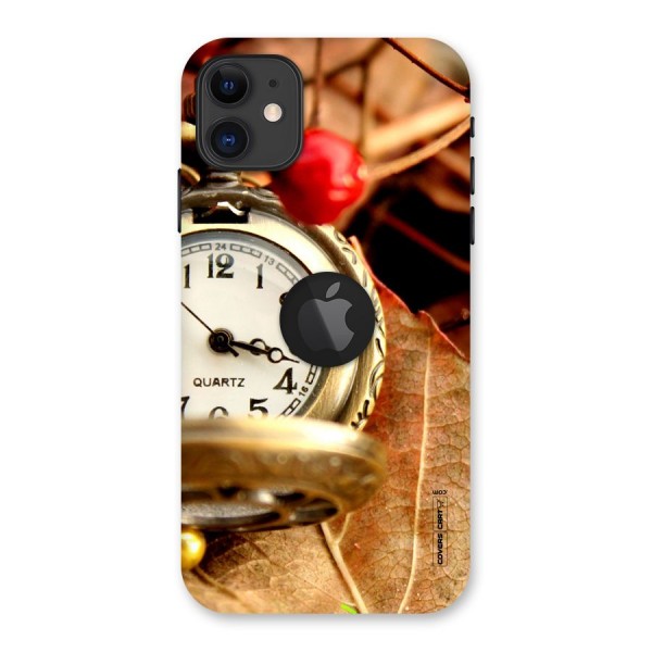 Cherry And Clock Back Case for iPhone 11 Logo Cut