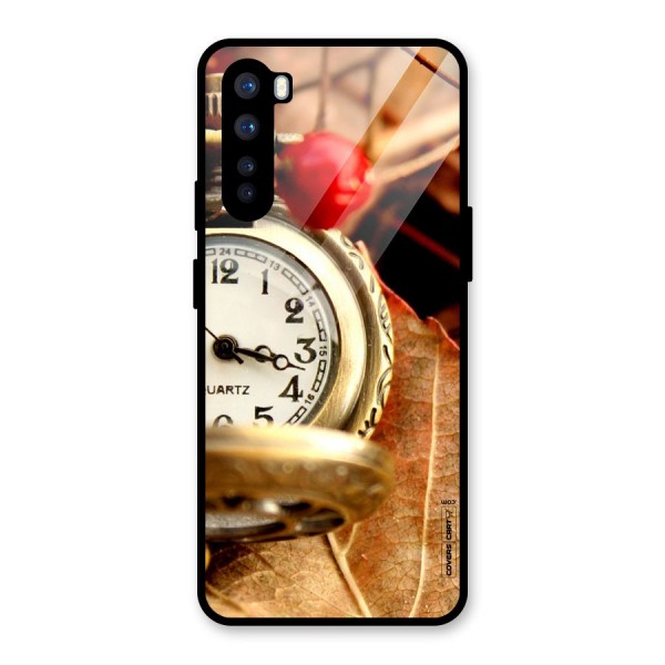 Cherry And Clock Glass Back Case for OnePlus Nord