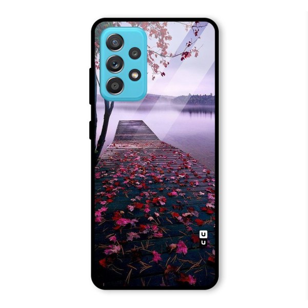 Cherry Blossom Dock Glass Back Case for Galaxy A52