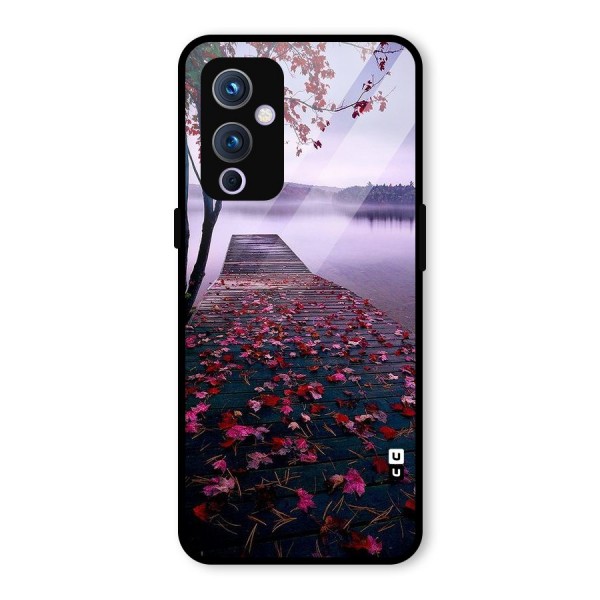 Cherry Blossom Dock Glass Back Case for OnePlus 9