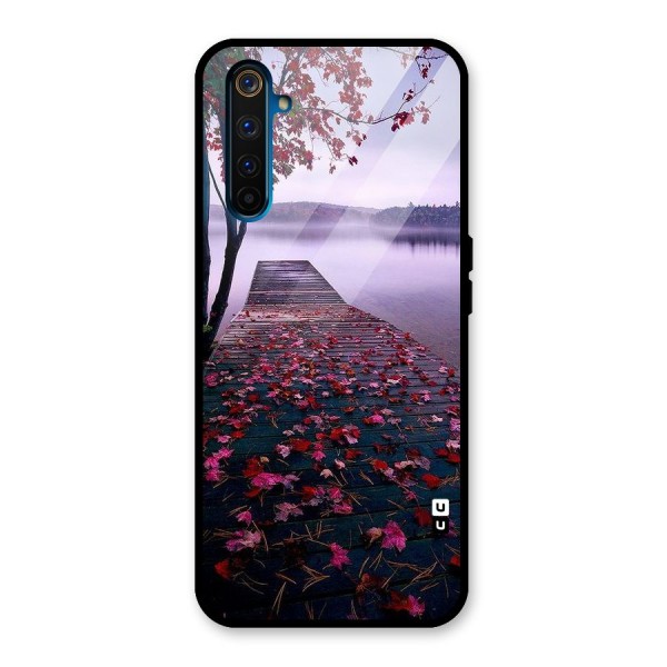 Cherry Blossom Dock Glass Back Case for Realme 6 Pro