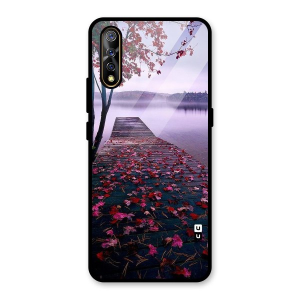 Cherry Blossom Dock Glass Back Case for Vivo S1