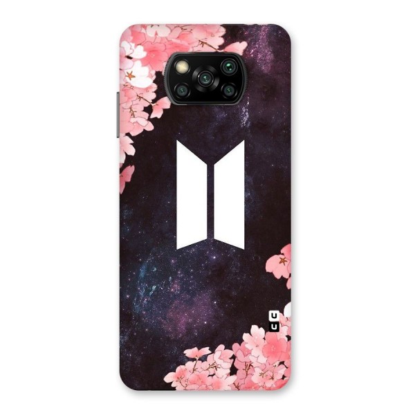 Cherry Blossom Pause Design Back Case for Poco X3