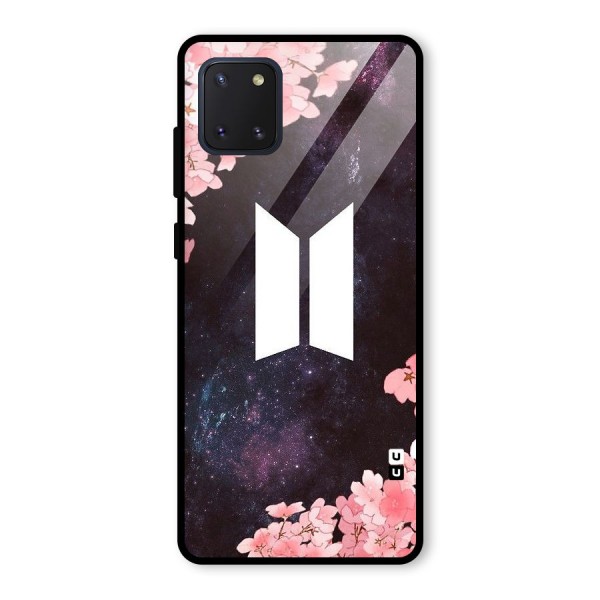 Cherry Blossom Pause Design Glass Back Case for Galaxy Note 10 Lite