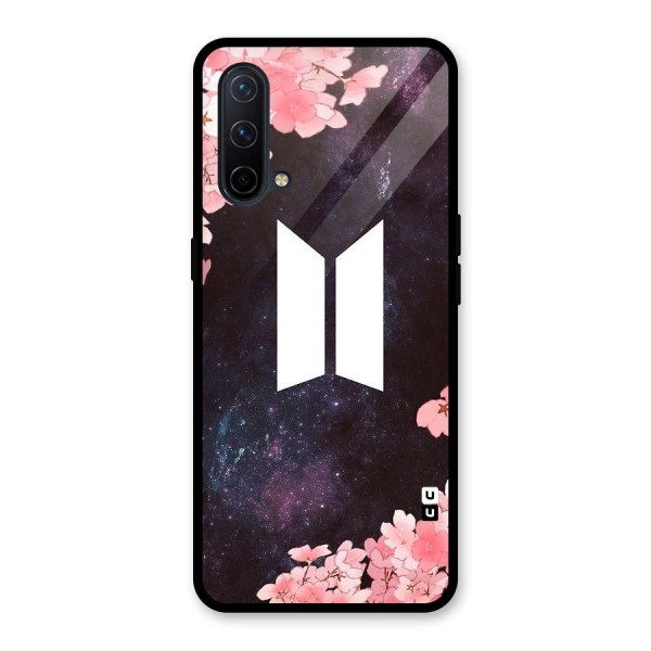 Cherry Blossom Pause Design Glass Back Case for OnePlus Nord CE 5G
