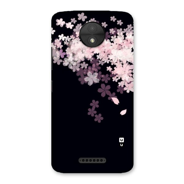 Cherry Flowers Pink Back Case for Moto C