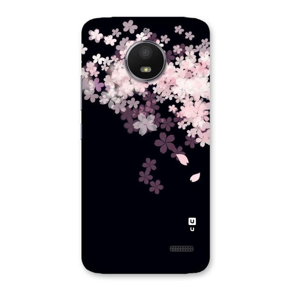 Cherry Flowers Pink Back Case for Moto E4
