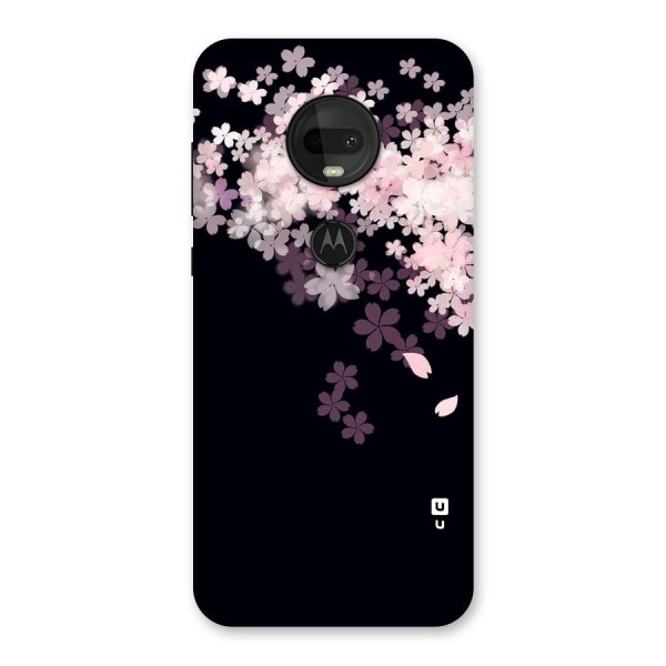 Cherry Flowers Pink Back Case for Moto G7