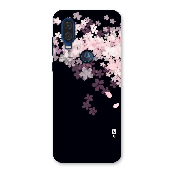 Cherry Flowers Pink Back Case for Motorola One Vision