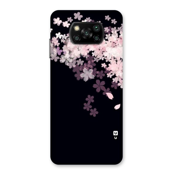 Cherry Flowers Pink Back Case for Poco X3