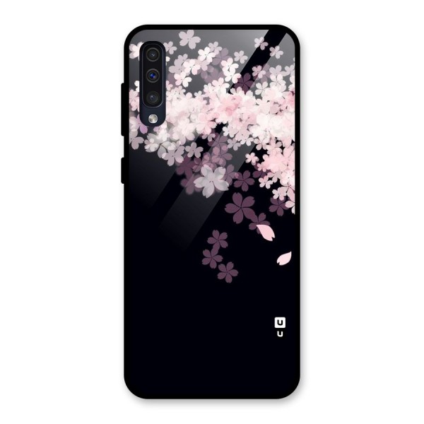 Cherry Flowers Pink Glass Back Case for Galaxy A30s