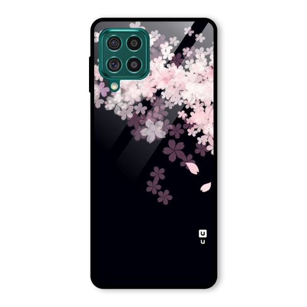 Cherry Flowers Pink Glass Back Case for Galaxy F62
