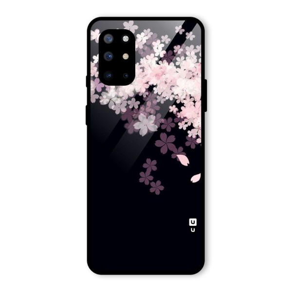 Cherry Flowers Pink Glass Back Case for OnePlus 8T