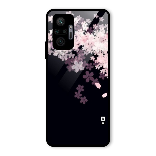 Cherry Flowers Pink Glass Back Case for Redmi Note 10 Pro Max