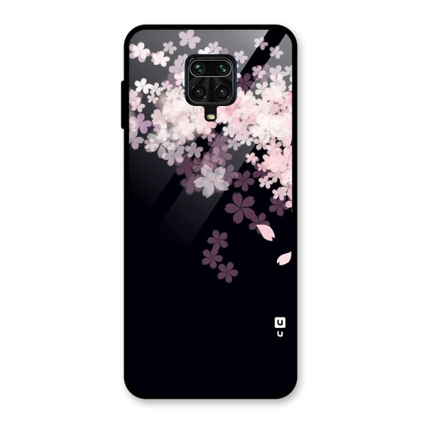 Cherry Flowers Pink Glass Back Case for Redmi Note 9 Pro