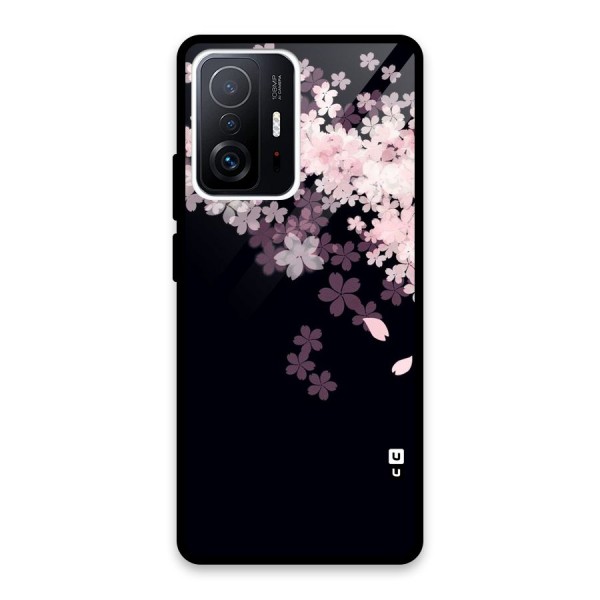Cherry Flowers Pink Glass Back Case for Xiaomi 11T Pro