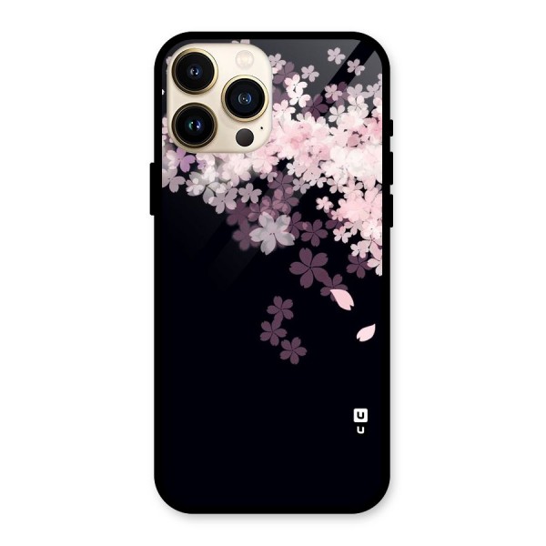 Cherry Flowers Pink Glass Back Case for iPhone 13 Pro Max