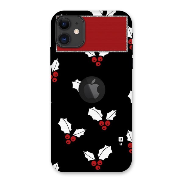 Cherry Leaf Design Back Case for iPhone 11 Logo Cut