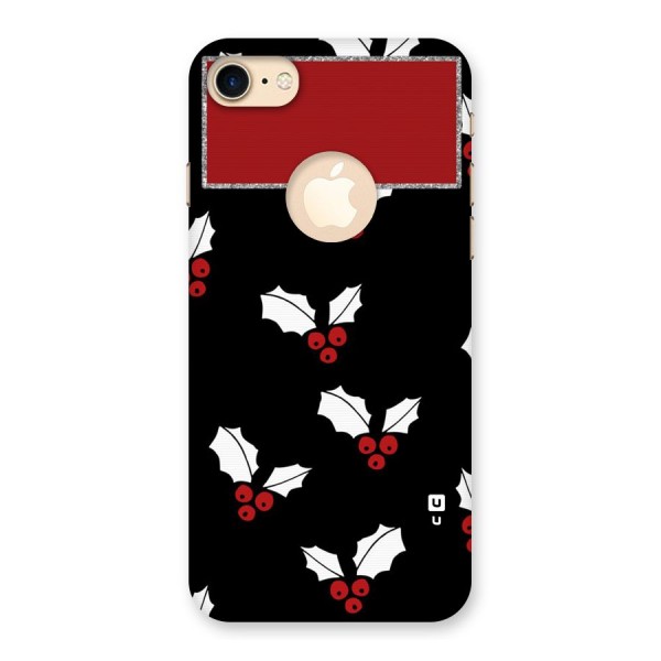 Cherry Leaf Design Back Case for iPhone 7 Logo Cut