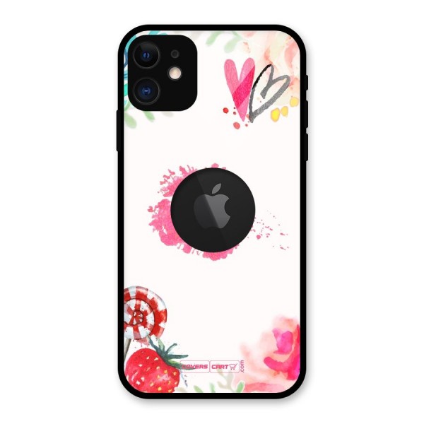 Chirpy Glass Back Case for iPhone 11 Logo Cut