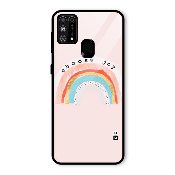 Choose Joy Glass Back Case for Galaxy M31