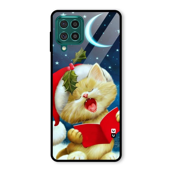 Christmas Cat Glass Back Case for Galaxy F62