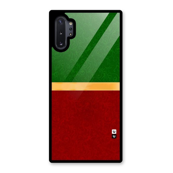 Christmas Colors Stripe Glass Back Case for Galaxy Note 10 Plus