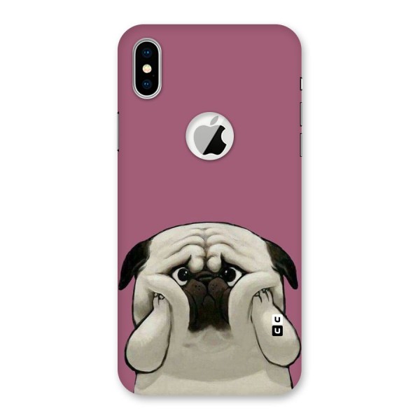 Chubby Doggo Back Case for iPhone XS Logo Cut