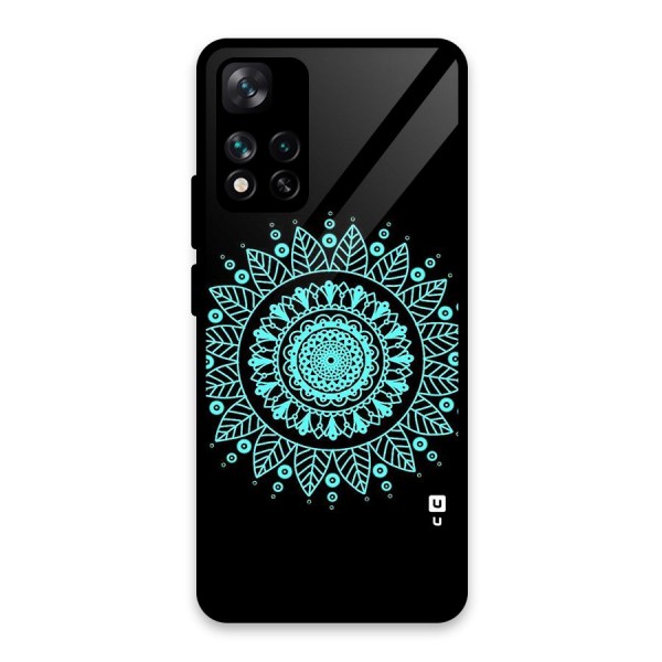 Circles Pattern Art Glass Back Case for Xiaomi 11i HyperCharge 5G