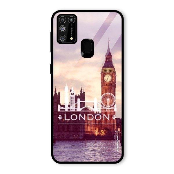 City Tower Glass Back Case for Galaxy M31