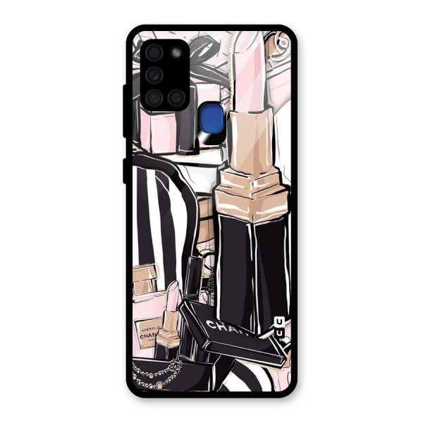 Class Girl Design Glass Back Case for Galaxy A21s