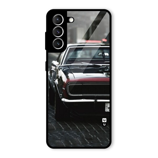 Class Vintage Car Glass Back Case for Galaxy S21 5G