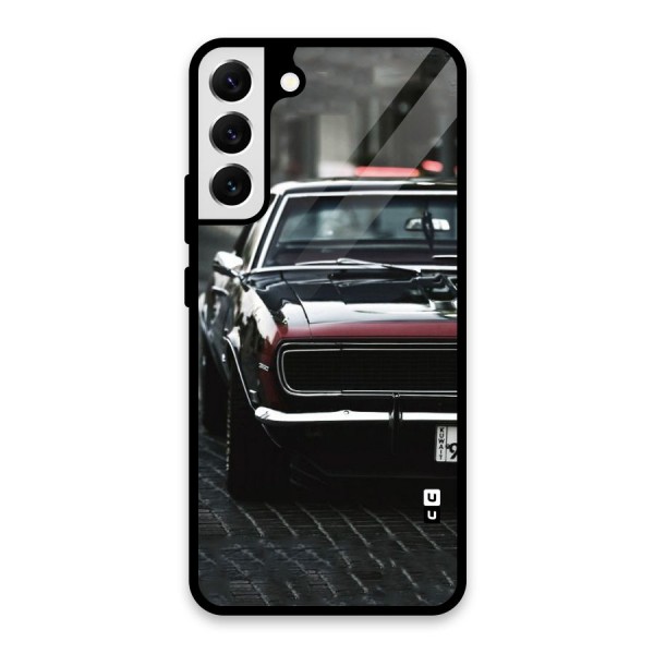 Class Vintage Car Glass Back Case for Galaxy S22 Plus 5G