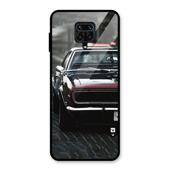Class Vintage Car Glass Back Case for Redmi Note 9 Pro Max