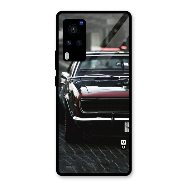 Class Vintage Car Glass Back Case for Vivo X60 Pro