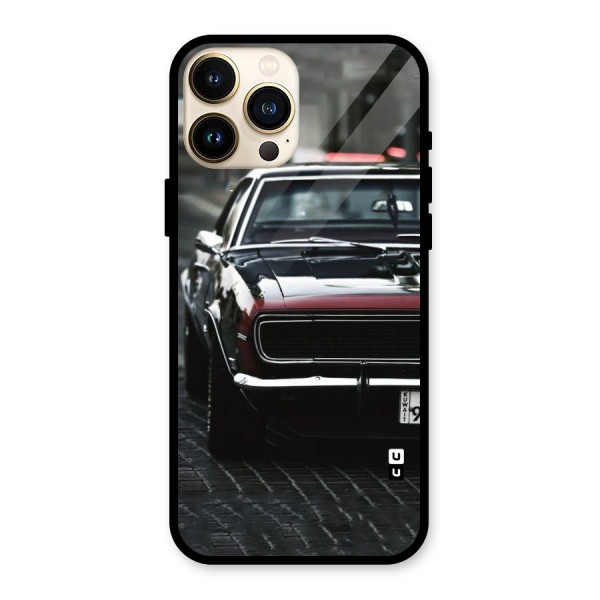 Class Vintage Car Glass Back Case for iPhone 13 Pro Max
