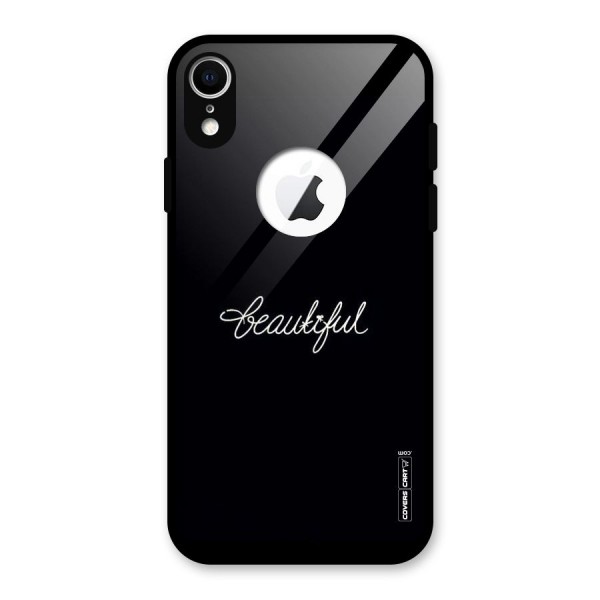 Classic Beautiful Glass Back Case for iPhone XR Logo Cut