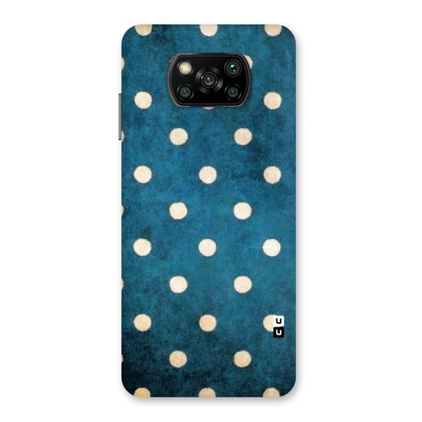 Classic Blue Polka Back Case for Poco X3