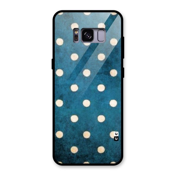 Classic Blue Polka Glass Back Case for Galaxy S8