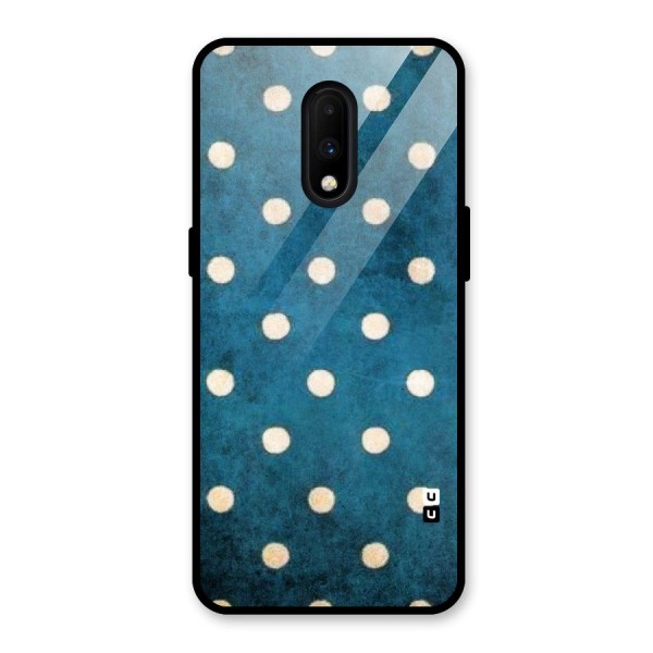 Classic Blue Polka Glass Back Case for OnePlus 7