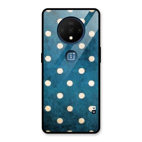 Classic Blue Polka Glass Back Case for OnePlus 7T