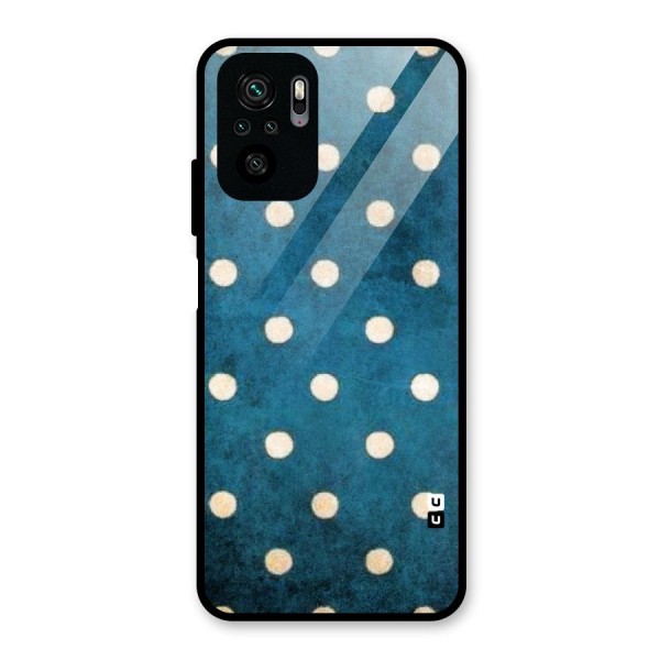 Classic Blue Polka Glass Back Case for Redmi Note 10