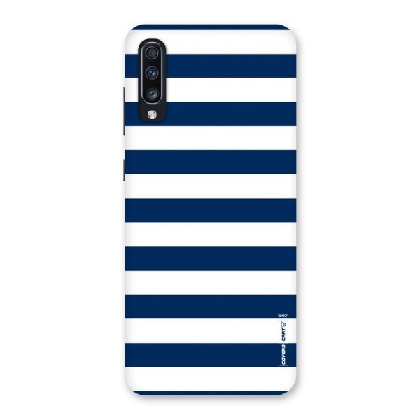 Classic Blue White Stripes Back Case for Galaxy A70