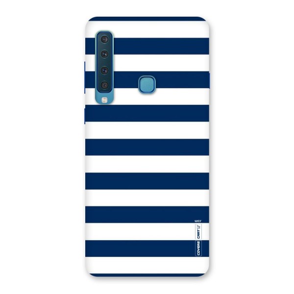 Classic Blue White Stripes Back Case for Galaxy A9 (2018)