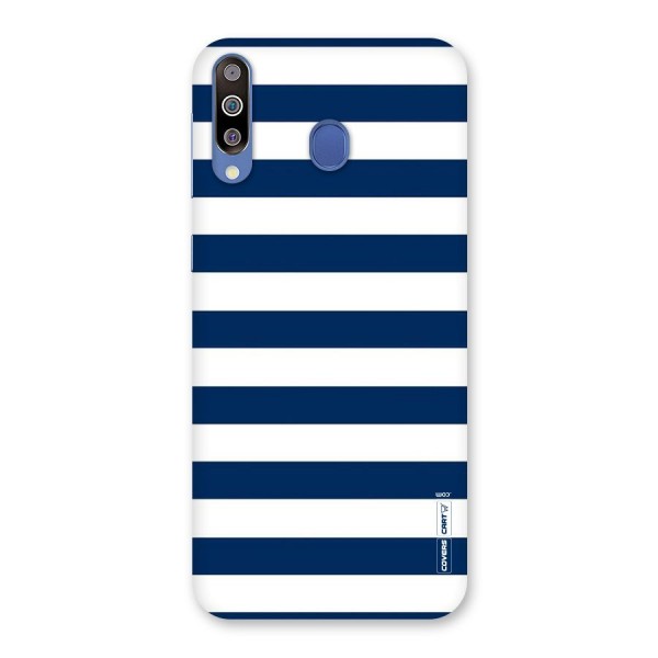 Classic Blue White Stripes Back Case for Galaxy M30